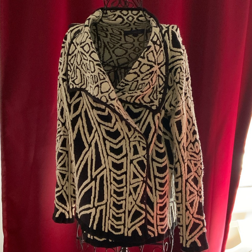 Stylish Black and Cream Women's Jacket